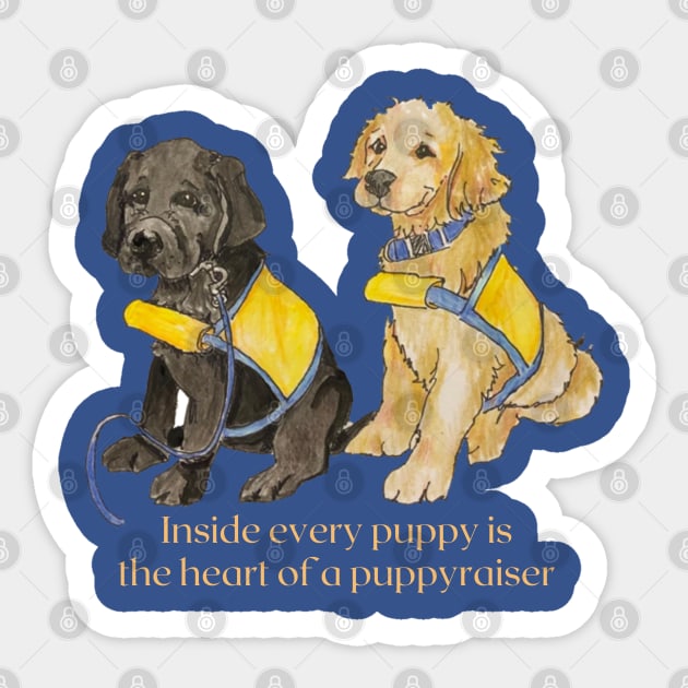 Heart of a Puppyraiser Sticker by B C Designs